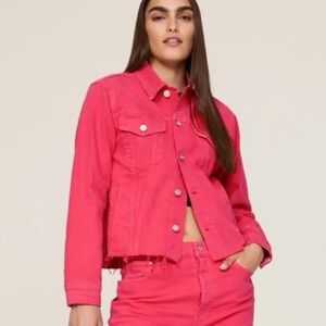 MOTHER Pink Denim Jacket. Size XS. NWT.